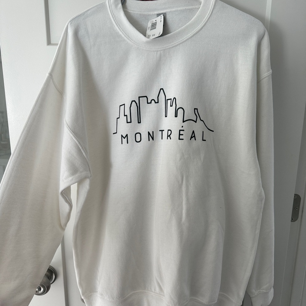 White Montreal Skyline Sweater